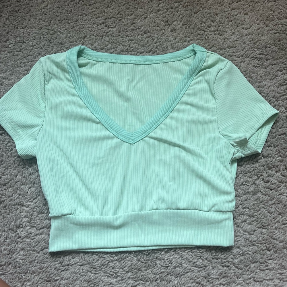 Green v neck